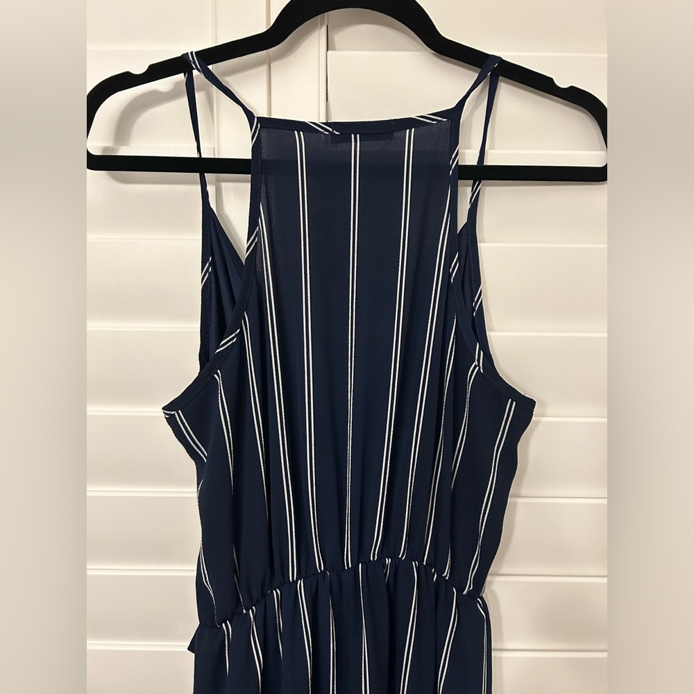 Scobe Navy Dress with White Stripes - Picture 7 of 9